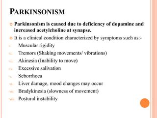 Antiparkinsonism agents | PPT