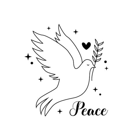 Premium Vector | Peace dove illustration