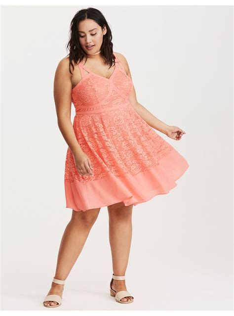 Torrid Insider Strappy Lace Skater Dress/ Plus Size Clothing / TORRID | Plus size dresses ...