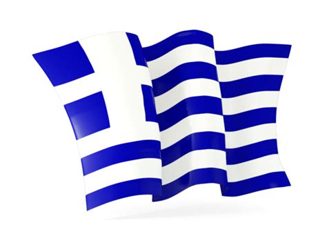 Waving flag. Illustration of flag of Greece