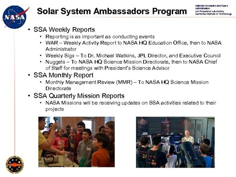 Solar System Ambassadors Program National Aeronautics and Space