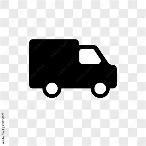 Delivery Truck vector icon on transparent background, Delivery Truck ...