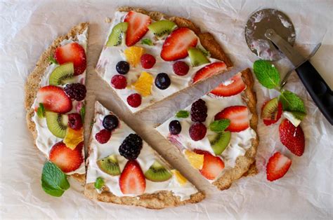 Healthy Fruit Pizza Recipe For Breakfast by Archana's Kitchen