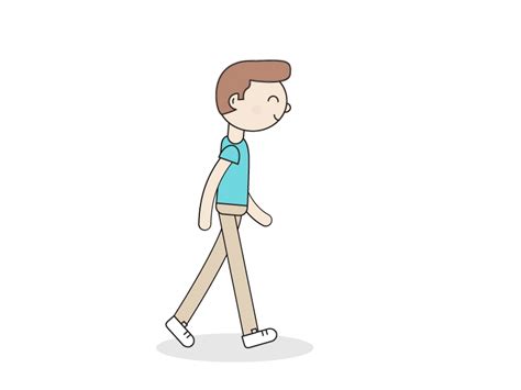 Cartoon Walking Man Gif / We are animating a simple side view walk, but ...