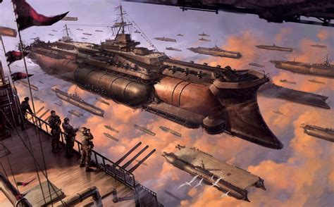 Cool airship fleet | Steampunk ship, Steampunk airship, Steampunk wallpaper