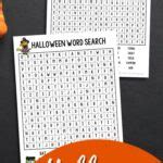 Halloween Word Search Printable