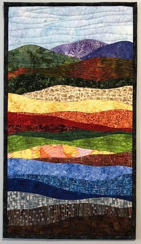 Art Quilts Abstract Colorful Landscape 10 Landscape Quilt #backyardgardenlandscapedesigns ...