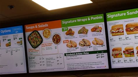 Menu at Subway, Toronto, 4700 Keele St Building 2nd Floor