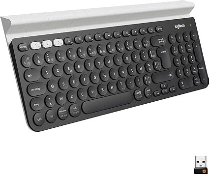 Logitech K780 Keyboard - Wireless Connectivity - Bluetooth - White, Dark Grey - Retail : Amazon ...