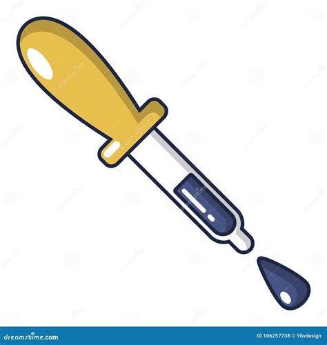 Pipette Icon, Cartoon Style Stock Vector - Illustration of assistance ...