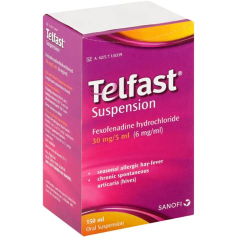 Telfast | 30 mg/5 ml | Suspension | টেলফাস্ট ৩০ মি.গ্রা./৫ মি.লি ...