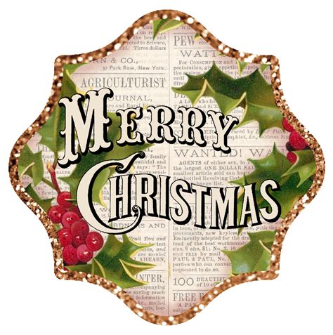 Vintage Merry Christmas Clipart | Free download on ClipArtMag