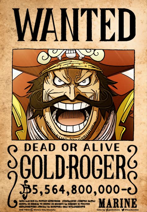 Gol D. Roger - WANTED // One Piece cap. 957 by goldenhans on DeviantArt ...