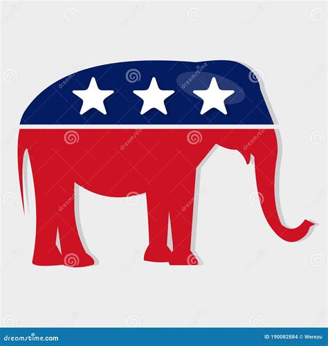 Republican Party Symbol Isolated Vector Illustration Editorial Stock ...