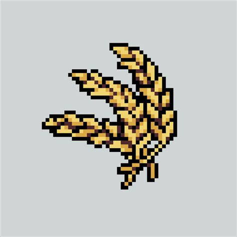 Pixel art illustration Wheat. Pixelated Wheat Rice. Wheat Rice Farm ...