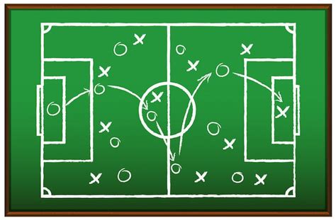 Premium Vector | Game plan for football on chalkboard