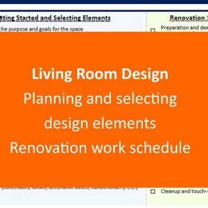 Living Room Checklist Interior Design Checklist for Renovation Remodeling. List of Products ...