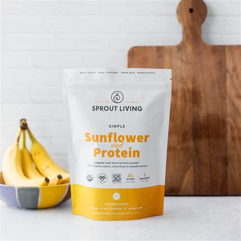 Organic Sunflower Seed Protein. 100% Pure, Ultra-Clean, Additive-Free. - Sprout Living