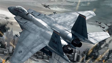 1366x768 resolution | gray aircraft wallpaper, artwork, F15 Eagle, Ace ...