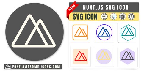 Nuxt Js Icon SVG Code — Download Path / HTML