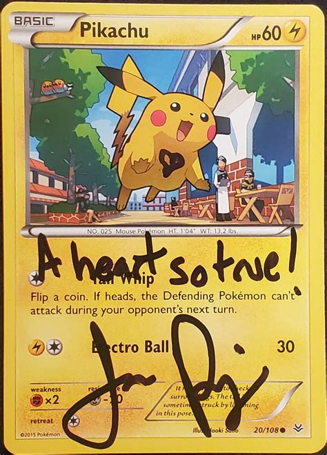 Autographed Pikachu Card Limited Supply