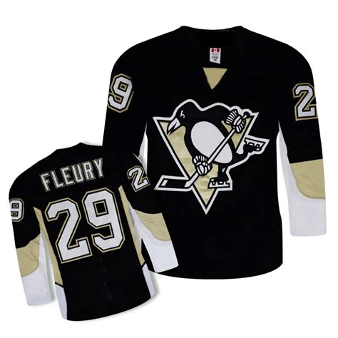 black Pittsburgh Penguins High quality custom design team ice hockey jersey-in Hockey Jerseys ...