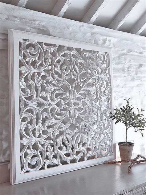 Large Carved Wall Panel - Design 1 WL | Wall panel design, Carved wall decor, Carved wood wall decor