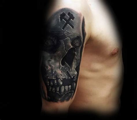 40 Coal Mining Tattoos For Men - Miner Design Ideas