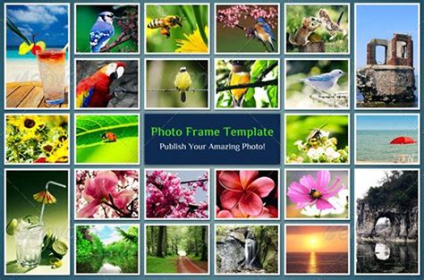 Square PSD Photo Frame Collage - FreeGFX4u