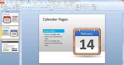 Free Calendar Pages PowerPoint Template & Presentation Slides