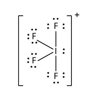 What is the electron group geometry of the central atom in IF4+? a. linear b. trigonal planar c ...