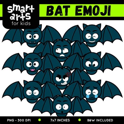 Bat Emoji Clip Art – Educational Clip Arts | Clip art, Art, Colorful backgrounds