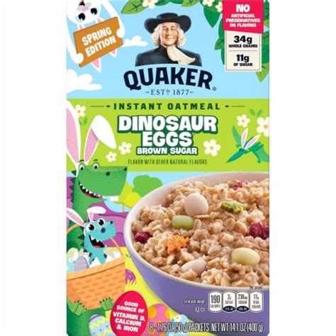 Quaker® Dinosaur Eggs Brown Sugar Instant Oatmeal, 8 ct - Kroger