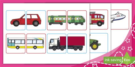 Transport Matching Puzzle Game (teacher made) - Twinkl