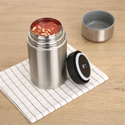 Mainstays 27oz Insulated Stainless Steel Food Storage Jar with Lid ...