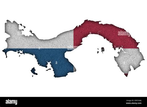 Map and flag of Panama on felt Stock Photo - Alamy