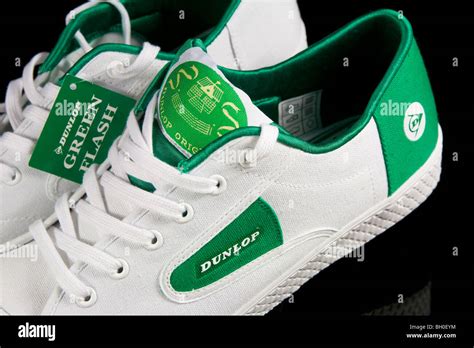 A pair of Dunlop Green Flash tennis shoes Stock Photo - Alamy