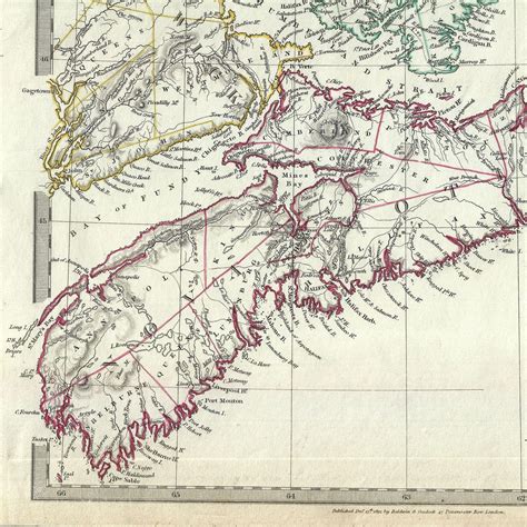 Old Map of Nova Scotia Canada 1832 Rare Map Antique Map | Etsy