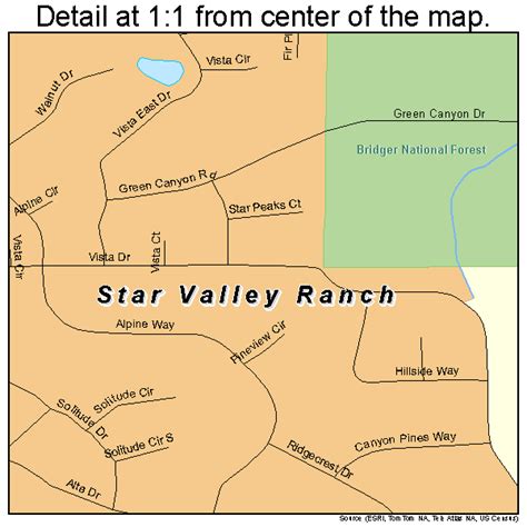 Star Valley Ranch Wyoming Street Map 5673180