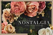 Nostalgia Rose Floral Clip Art