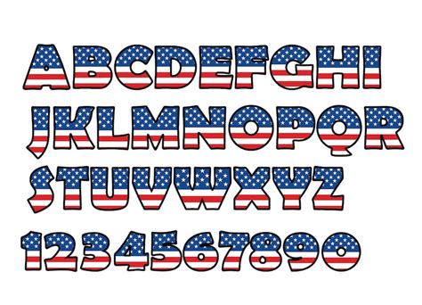 USA FLAG ALPHABET Svg Files American Flag Font Svg Files For Cricut ...