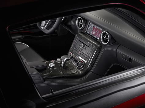 The interior of the Mercedes-Benz SLS AMG