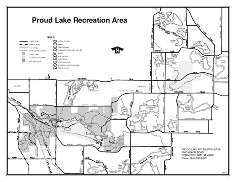 Proud Lake Recreation Area Michigan Site Map - Proud Lake recreation Area MI • mappery