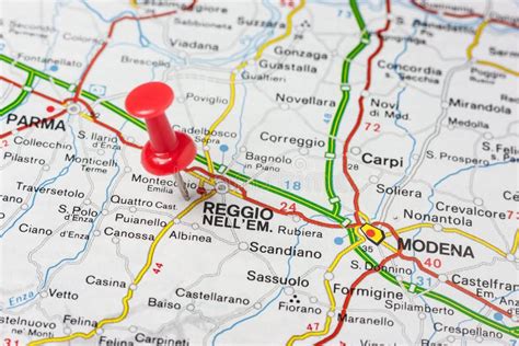 Reggio Emilia Pinned on a Map of Italy Stock Image - Image of italy ...