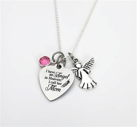 Mom Memorial Jewelry Memorial Necklace Memorial Gift for - Etsy