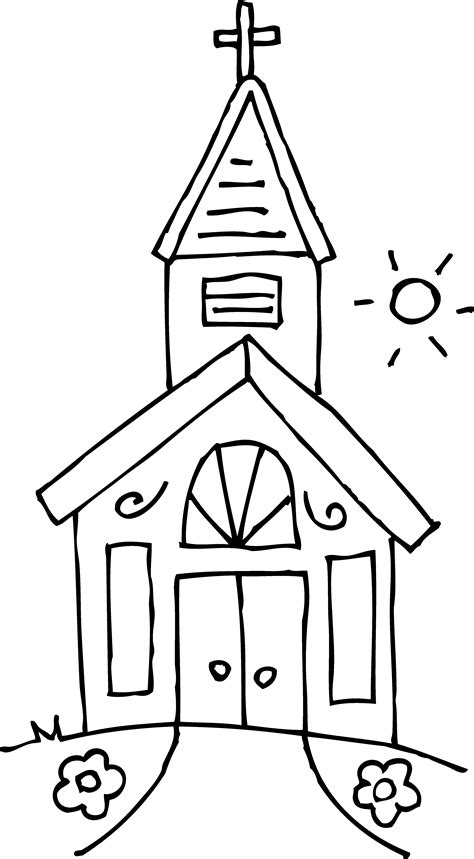 Cartoon Church Pictures | Free coloring pages, Coloring pages, Church art