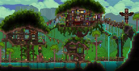 Updated jungle village (3 houses) : r/Terraria