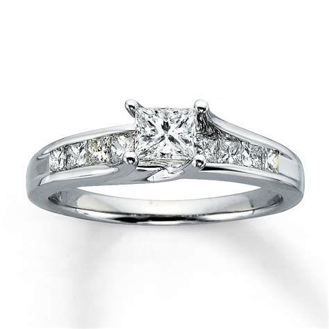 Jared - Diamond Engagement Ring 1 ct tw Princess-cut 14K White Gold