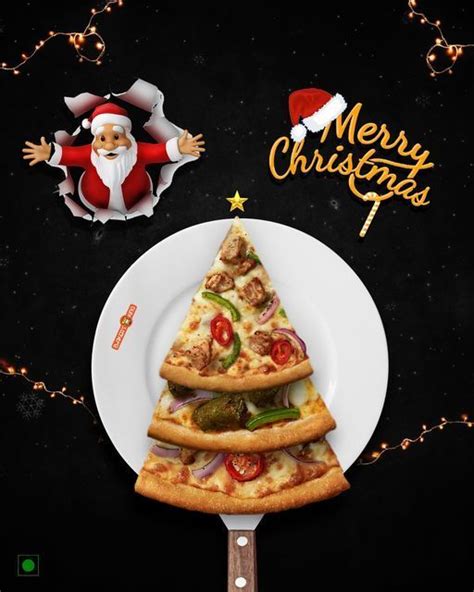 Merry Christmas | Christmas pizza, Food poster design, Christmas