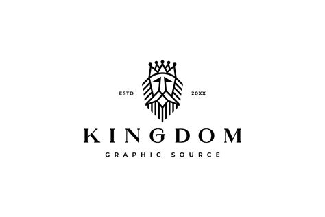 king face monoline logo (1286203) | Logos | Design Bundles